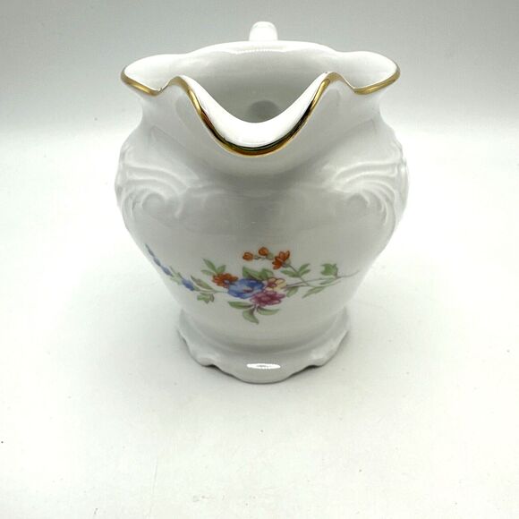 Royal Kent Poland Sugar Creamer Pink Floral Embossed Gold Trim - Picture 4 of 12